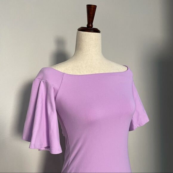 SUSANA Monaco Off-the-shoulder Purple Dress Size XS - Picture 3 of 9